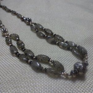 Beautiful "TOURMALINE QUARTZ" Handmade Sterling Necklace Size 19" #961A